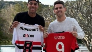 华体会体育中国官方网-记者谈海港外援古斯塔沃合影奥斯卡：这是大概率要回巴甲了